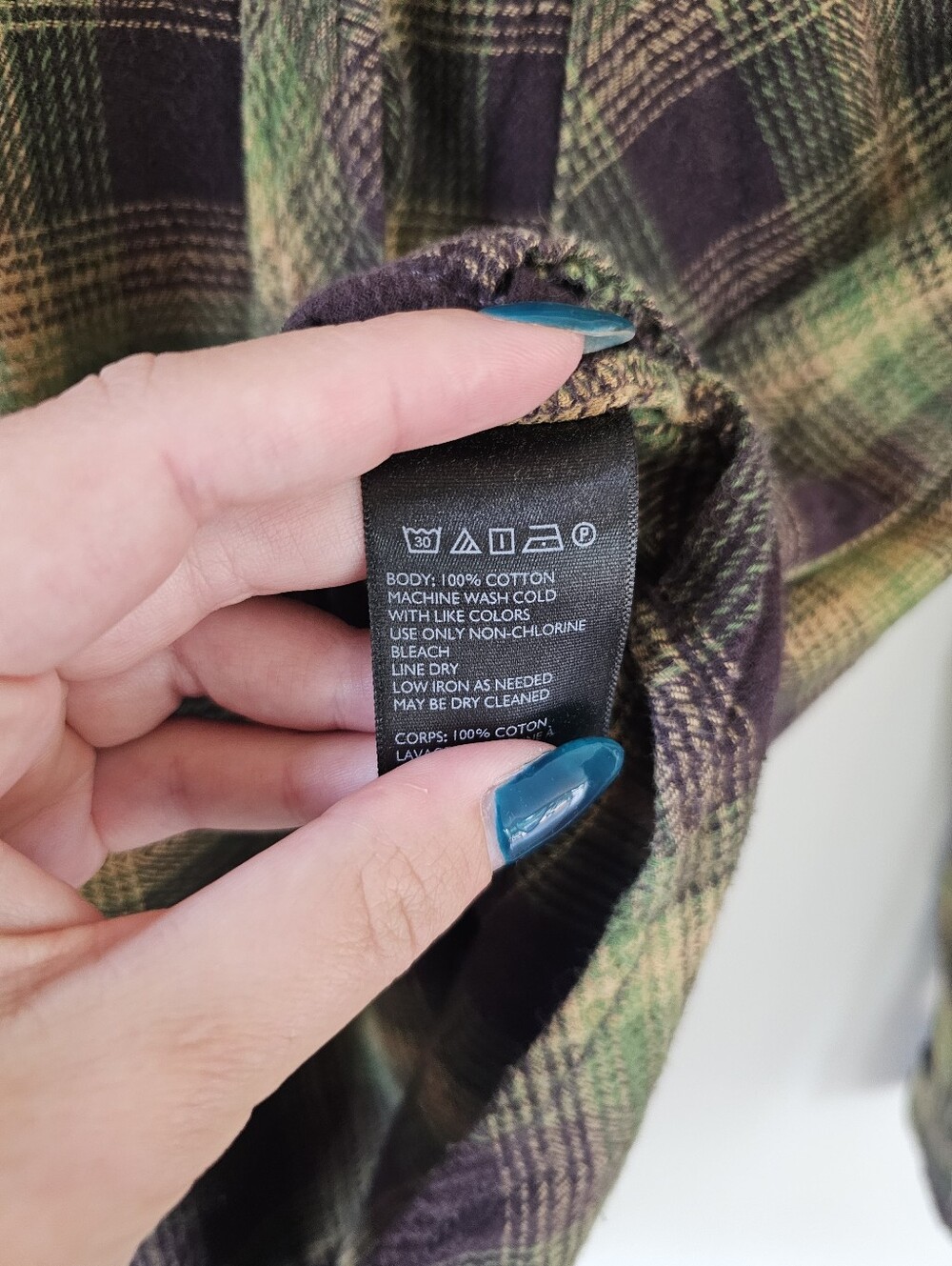 Urban Outfitters BDG Olive and Brown Plaid Button-Down Shirt - Picture 4 of 6